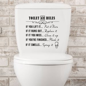 Lembrete criativo Escrevendo adesivos de vaso sanitário diy wc banheiro PVC Posters à prova d'água Modelos de decalques