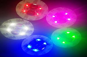 LED Cup Pad Mat Bar Party Decor Drink Coaster Lyse LED Bottle Lights flaskhärare LED -klistermärke Flash Light Up Cup Coaster K7757344