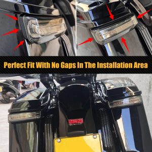 MOTORCYCLE LED SADDLEBAG Turn Signal Light Bakre Running Brome Lights för Harley Touring Street Glide Road King CVO 2014-2022