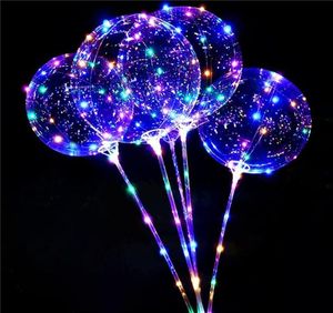Balões Bobo Light Light Light com Stick 3 níveis piscando, 20 polegadas de festa de aniversário de Natal Decoration6930368