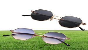 Okulary przeciwsłoneczne marka projektantka Square Man Woman metalowa moda rama okulary przeciwsłoneczne Octagon Mirror luksus vintage gafas de sol2558234