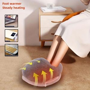 Blankets Electric Foot Warmer USB Heating Pad Winter Warming Plush Flannel Leg Thermostat Heater Soft Feet Pads For Home Blanket