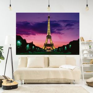 QDDECO Paris Eiffel Tower Sofá Blanket Yoga Mat Arquitetura Francesa Tapestry Quarto estético ou decorações da sala de estar