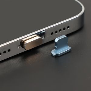 4PCS Metall Anti Dust Plug Telefon Ladeanschluss Kappe Langlebige Universal Ladedock Dockstaubdicht für iPhone 14 13 12 Serie