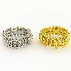 Designer -Charme niedrig preisgünstiger Schmuck mit graviertem 18k Gold- und Kupfermaterial Klassiker Herren Womens Carter Doppelschichtetes Ring