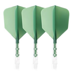 Cuesoul 929 Ny lansering Rost T19 Integrerad Dart Shaft och flygningar Big Wing Shape, uppsättning 3-Dark Green