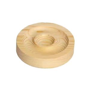 Natural Wooden Material Round Blank Charms Beaded Bracelet Setting Base Tray for Jewelry Bracelets Necklace Display Storage