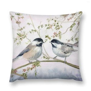 Pillow Chickadee Love Wurf Marmor Cover Covers