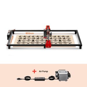 App Control Algolaser Laser Engraving Machine 10W High Power Cutting Machine inbyggd luftassistent med två pumpar för trämetall