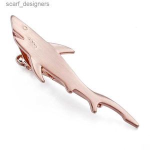 Tie Clips HAWSON 2.4 inch shark Tie Clip for Men Novelty Tie Bar Clip for Men and Boys Interesting Tie Clip for Party with gift box Y240411