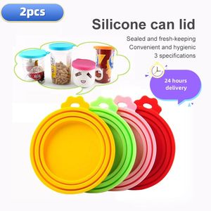 2/1Pcs Silicone Canned Lid Sealed Feeders Food Cover Can Lid For Puppy Dog Cat Storage Top Cap Reusable Lid Health Pet Tapas De