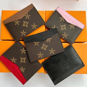 Luxury Key Wallets Designer bag for Woman 7A quality Leather Card Holders fashion id card mens Coin Purses Wallet M60703 Purse card cover cardholder card case with box
