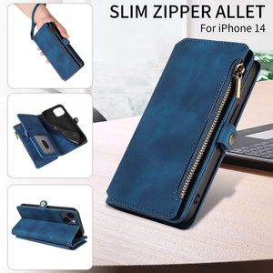 iPhone Case Designer Phone Case Flip dragkedja Wallet Wallet Leather Westled Functional Case för iPhone 15 Promax, Apple 14 iPhone 13 Apple 12 iPhone 11 iPhone x