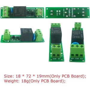 1 Channel Relay Module DC 24V 12V 110VAC 220VAC DIN -skena monterad för PLC GSM Relay Control Timer Module