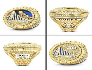 2022 Golden State Warrioirs Basketball -Ring mit hölzernen Display -Box -Hülle Fan Geschenk für Männer Großhandel 9173106
