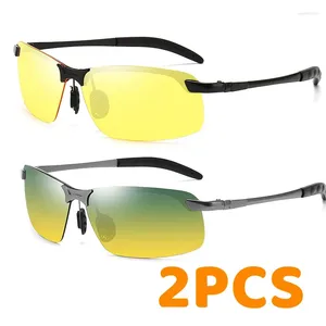 Sunglasses Outdoor Pochromic Men Sport Sun Glasses Driver Goggles Night Vision Glass Driving Riding Goggle Shades Eyeglasses