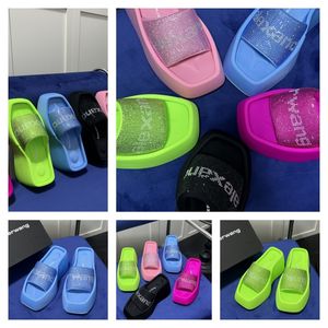 Designer sandali pantofole di lussuoso materiale da donna in velluto in velcro stanze morbide Gai Slip-on size 35-42 6cm-10 cm Spedizione gratuita