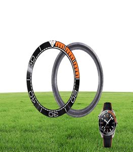 Top Watch Bezel Ceramic Black Orange Silver Write 415mm Outside for Omega Seamaster Planet Ocean 600M Collection2982975