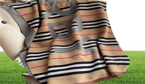 Lenço lenço lenços de lenços masculas luxo de luxo de tamanho gradiente de cores clássicas check xales e lenços 6 cores de alta qualidade o4532258