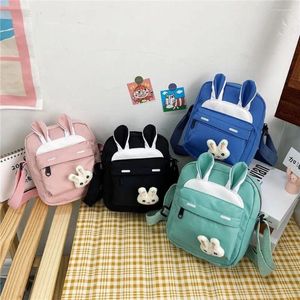 Umhängetaschen süße Cartoon Messenger -Tasche für Frauen Mode Mädchen Kawaii Crossbody Nylon Stoff wasserdichtes Mobiltelefon