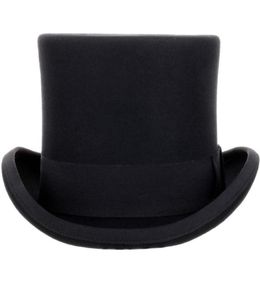 135 cm High 100 Wool Top Hat Satin fodrad President Party Men039s Felt Derby Black Hat Women Men Fedoras60241966034694