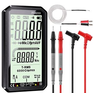 Huajiyi Digital Multimeter Automatic -Ranging Voltmeter Vollbild 4,7 Zoll TRMS 6000 Zähl Multimeter -Tester, Kapazität