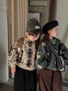 Giù per bambini inverno inverno nuovo in lana di lana di lana ragazzi e ragazze baby sciolta giacca in pile calda