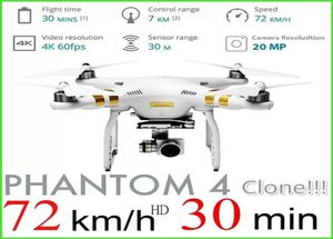 Phantom 4 Pro HD Camera RC Drone samolot WIFI UAV Wysokość kamery Utrzymanie jednego klucza powrót Drony 49734122906580