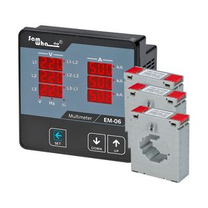 Multimetro digitale EM-06 SAMWHA-DSP, Volt a tre fasi (L-L), (L-N), Ampere, Frequenza, Meto di pannello di visualizzazione della sequenza di fase 12 in 1
