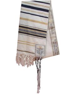 Шарфы мессианские еврейские таблицы сине -золотой молитва талит талис Bag Scarfsscarves7888647