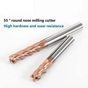 Corner Radius End Mill CNC R BULLNOSE CUTTER Tungsten Carbide Steel Metal Router Tool 4 Flutes R0.5 R1 R2 Ytbearbetning
