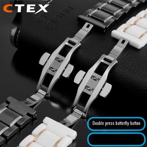 Ceramic strap Watch Band Strap For Samsung Galaxy 3 Watch 42 46mm GEAR S3 Active2 Classic quick release for Huawei GT 20mm 22mm