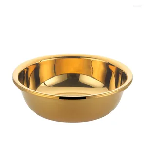 Bowls Durable Kitchen Stainless Steel Fruit Vegetable Washing Basin Thicken Salad Prepping Mixing Bowl Tableware Gold Kitchenware