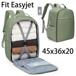 Bolsa de cabine EasyJet 45x36x20 Viagem de Backpack Ryanair com laptop de bagagem de mão de avião Man Daypack 240328