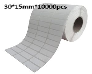 3015mm10000pcs trasferimento termico a barre in bianco etichette etichette di carta addesiva di etichetta stampata 9530596 9530596