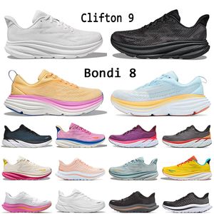 2024 Clifton 9 Bondi 8 Runningskor för män kvinnor Kawanase Mafate Elevon Cloud Designer Sneakers Triple Black White Pink Mens Womens Outdoor Sports Trainers