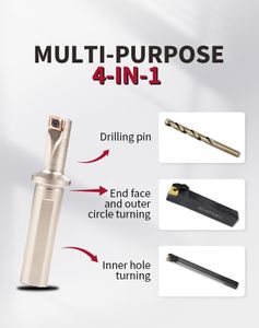 TCAP U Drill 2.25d 3.25d xcmt insere perfuração de violência multifuncional perfurador uma broca de torno de água CNC de torno de água rápido