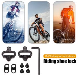 Pedal Cleat Kit Self-locking Bicycle Cycling Shoe Anti-slip Pedal Cleat Racing MTB Road Mountain Bike Lock Plate Replacement