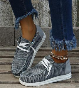 Dress Shoes Women Sneakers Knitted Mesh Dude Flats Large Size Ladies Slip on Zapatill Mujer Casual Summer Female Mocassins 2211306335061