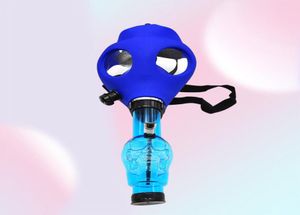 Rohrrauchzubehör Raucher Shop Neue Gasmaskenrohre Bongs Shisha Shisha Water Pipe FDA Schädel Acryl Bong Silicon S2029464