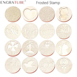 3D Relief Frosted Wax Seal Stamp Bear Happy Love Hello Brass For Scrapbooking Cards Kuvert Bröllopsinbjudningar Presentförpackning