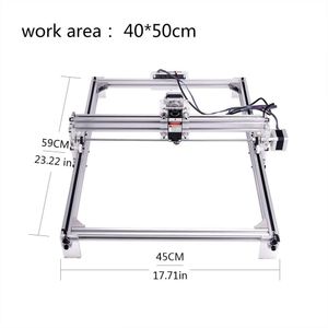 Twowin 20W DIYパワーレーザーマシンデスクトップバイオレットレーザー彫刻マシン画像CNCプリンター作業エリア400m*500mウッドルーター