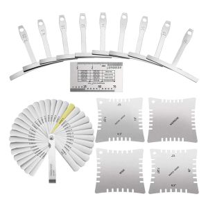 Kabel 15pcs Gitarrengitter -Tools Set Guitar Radius Gauge Action Lineal Gauge Fühlermessgeräte für Gitarrenbass -Setup -Teile