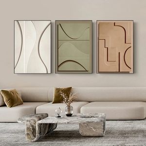 Modern Abstrakt Geometric Line Art Canvas Affischer och HD Printed Wall Art Pictures for Living Room and Bedroom Home Decoration