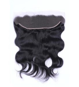 Body Wave Human Hair 13x4 Spets Frontals Preplucked Natural Hairline Bleched Knots Stängningar8250566