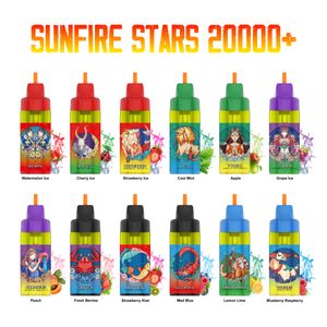 Sunfire 20000パフ使い捨てベイプメッシュ0.6OHMヘビースモークエアフロー調整可能なVAPE DTL充電式Shisha 15000 15K 20K PEFFS Hookah Pen EU Legure