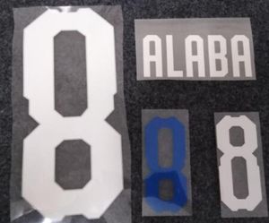 2018 Austria Retro White Printing Namesets 8 Alaba National Football Team Stamping Letters Printed Plastic Vintage Footbal5301336