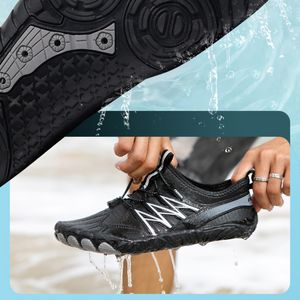 Blaue Wasserschuhe Männer Frauen schwimmen Barfußschuhe Sport im Freien Strandpaar Aqua Schuhe Schnell trockenes Sporttraining Fitnessstudio