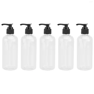 Speicherflaschen 6PCs nachfüllbarer leerer Shampoo -Pumpenlotion mit Spender für Küchenbadetoten Hand