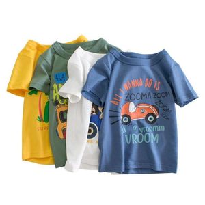T-shirts designer barn pojkar kläder bomull kort ärm tshirts bil buss tecknad barn 29 år sommarkläder droppleverans baby m otwmi